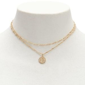 Layered gold necklace